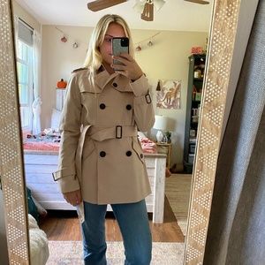 Coach Tan Short Belted Trench Coat 